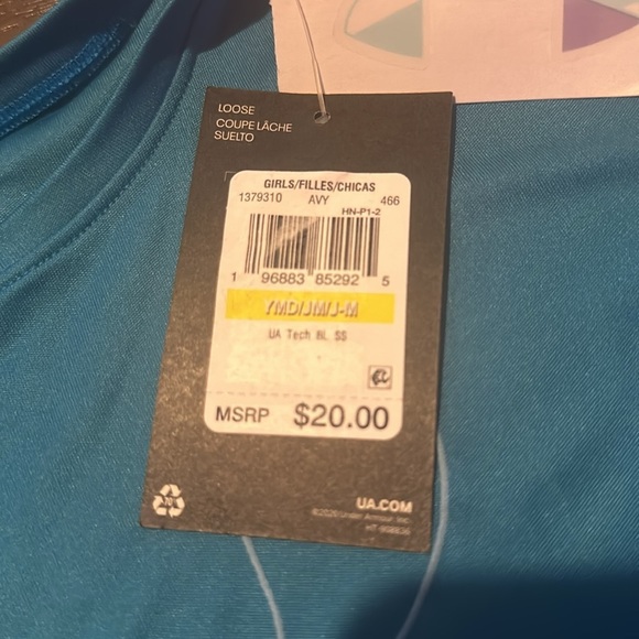 NWT UNDER ARMOUR Girls' UA Tech™ Big Logo Short Sleeve - Picture 5 of 9